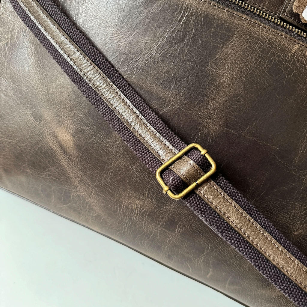 16" Crazy Horse Full-Grain Leather Briefcase