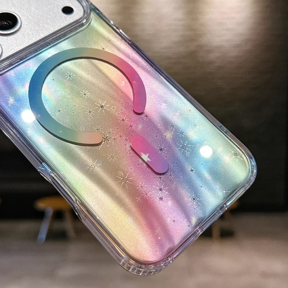 Glitter Shell Marble Magnetic Soft Case for IPhone 17 16 15 14 13 Pro Max Plus