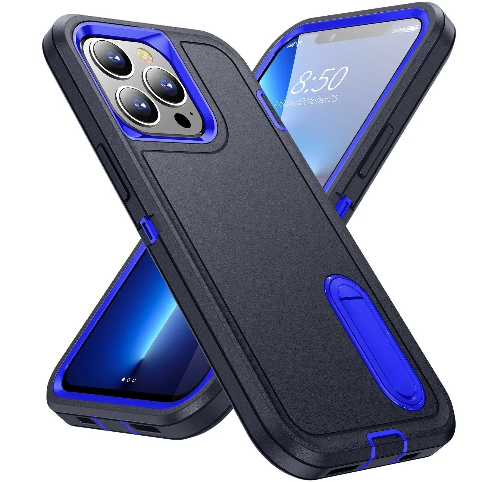 3IN1 Hybrid Military Anti-Shock Phone Case for IPhone 17 17Pro 17 Air 17 Pro