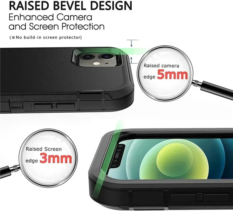 Luxury Fashion Hybrid Heavy Duty Armor Case for IPhone 17 Air 16 Pro Max Plus
