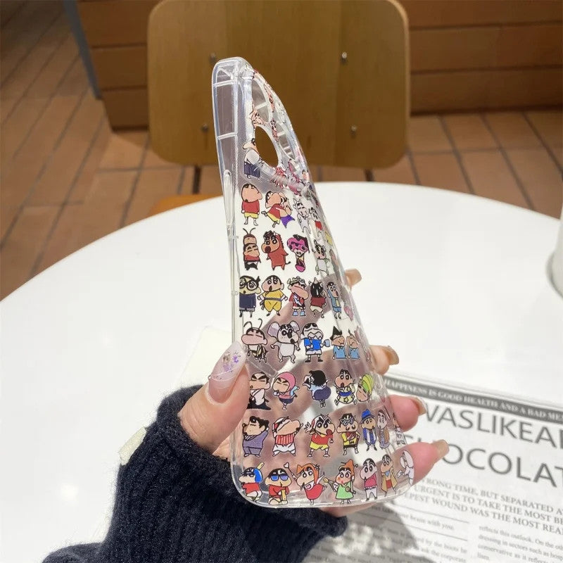 3D Comic  Campus Daily Learning Crayon   Holder Cartoon Phone Case For iPhone