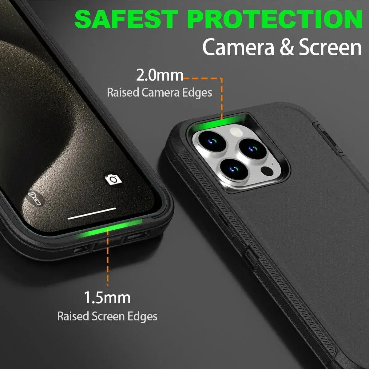 3 IN1 For iPhone 17 Air 16E 15 16 14 Plus 12 13 MINI 14 15 16 Pro Max Heavy