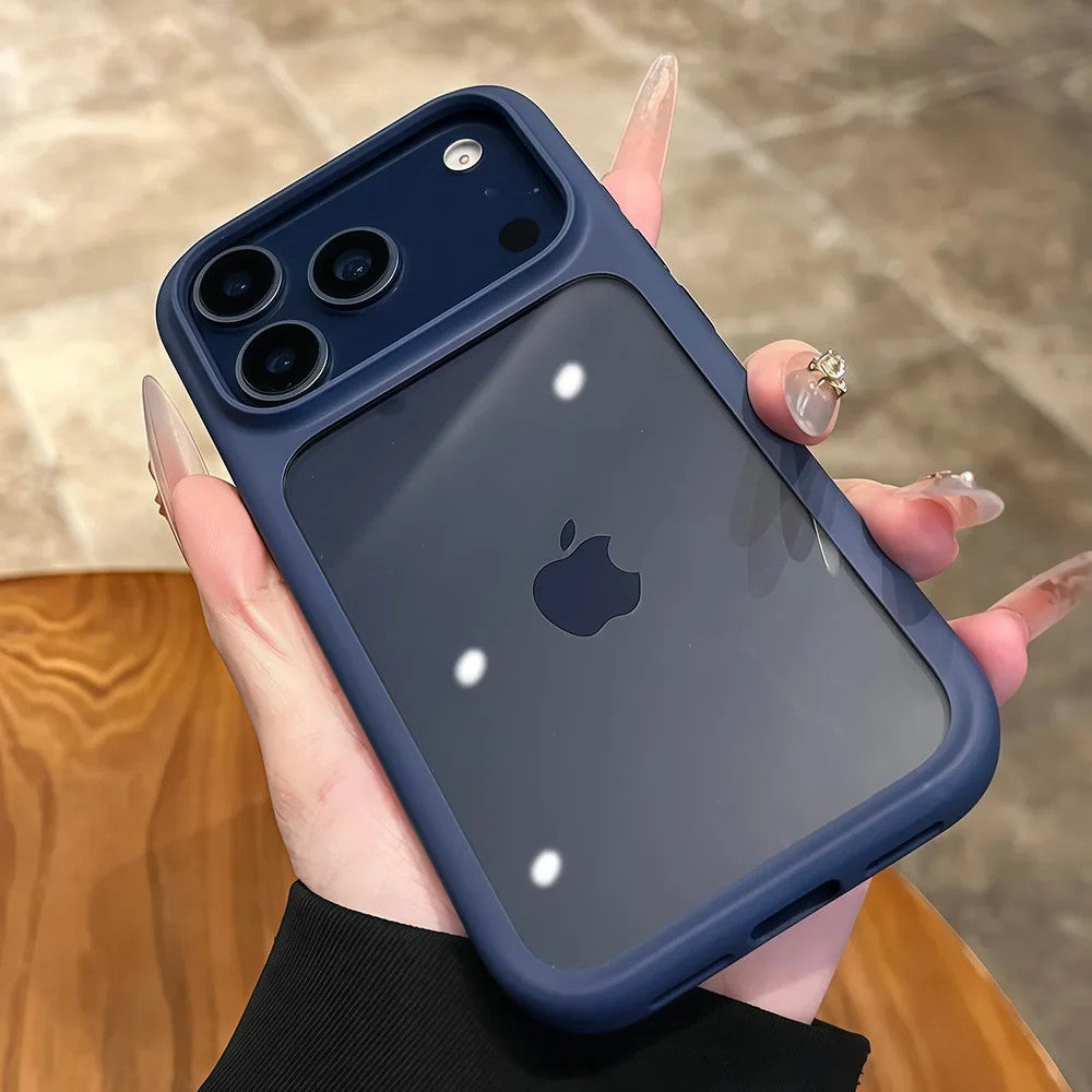 Premium Hybrid Case For iPhone 17 Pro Max Colored Bumper Hard PC Back Soft