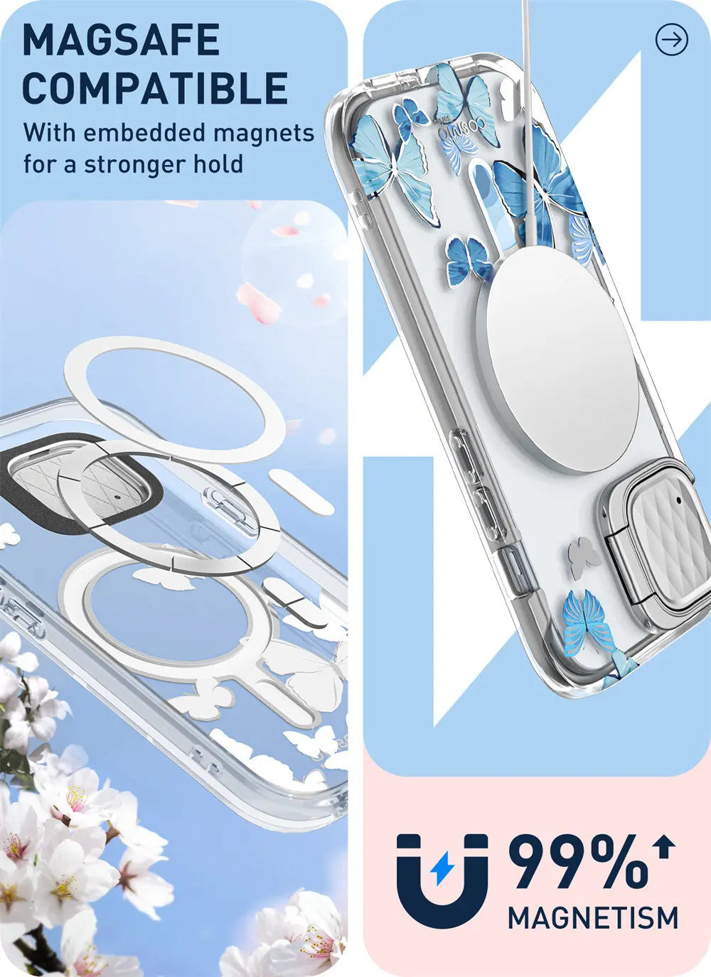 For iPhone 15/14/13 Case 6.1" I-BLASON Cosmo Mag Slim Stylish Full-Body