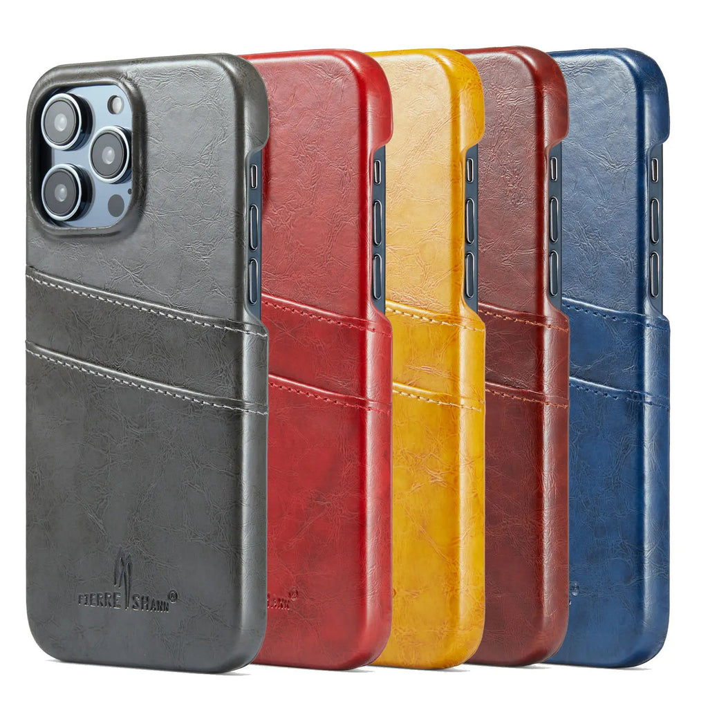 Card Case for iPhone 15 14 13 12 11 Pro Max 2 Card Holder Pockets Luxe M2