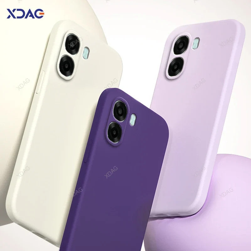 High Qualtiy Candy Phone Case for OPPO A6X 4G 5G Funda Square Liquid Silicone