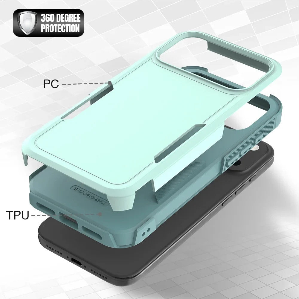 Military Rugged Ott-Box Shockproof Case For iPhone 17 Air 16E 15 14 Plus 13 12