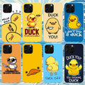 Funny Cute Yellow Duck You Phone Case For iPhone 11 12 13 Mini 14 15 Plus 17