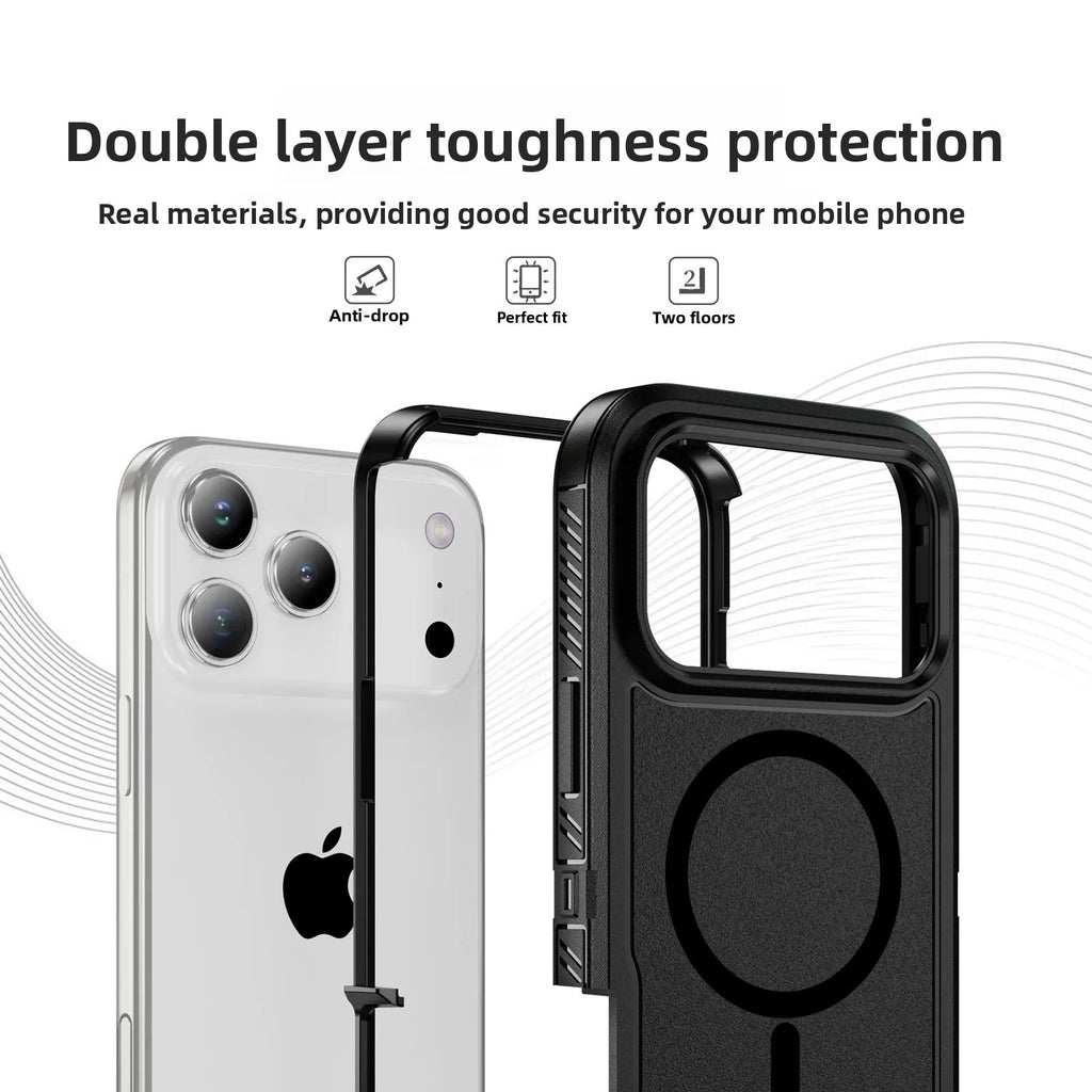 Rugged Clear Other Armor Box Phone Case For IPhone 17 Air 16 15 14 Plus 13 12