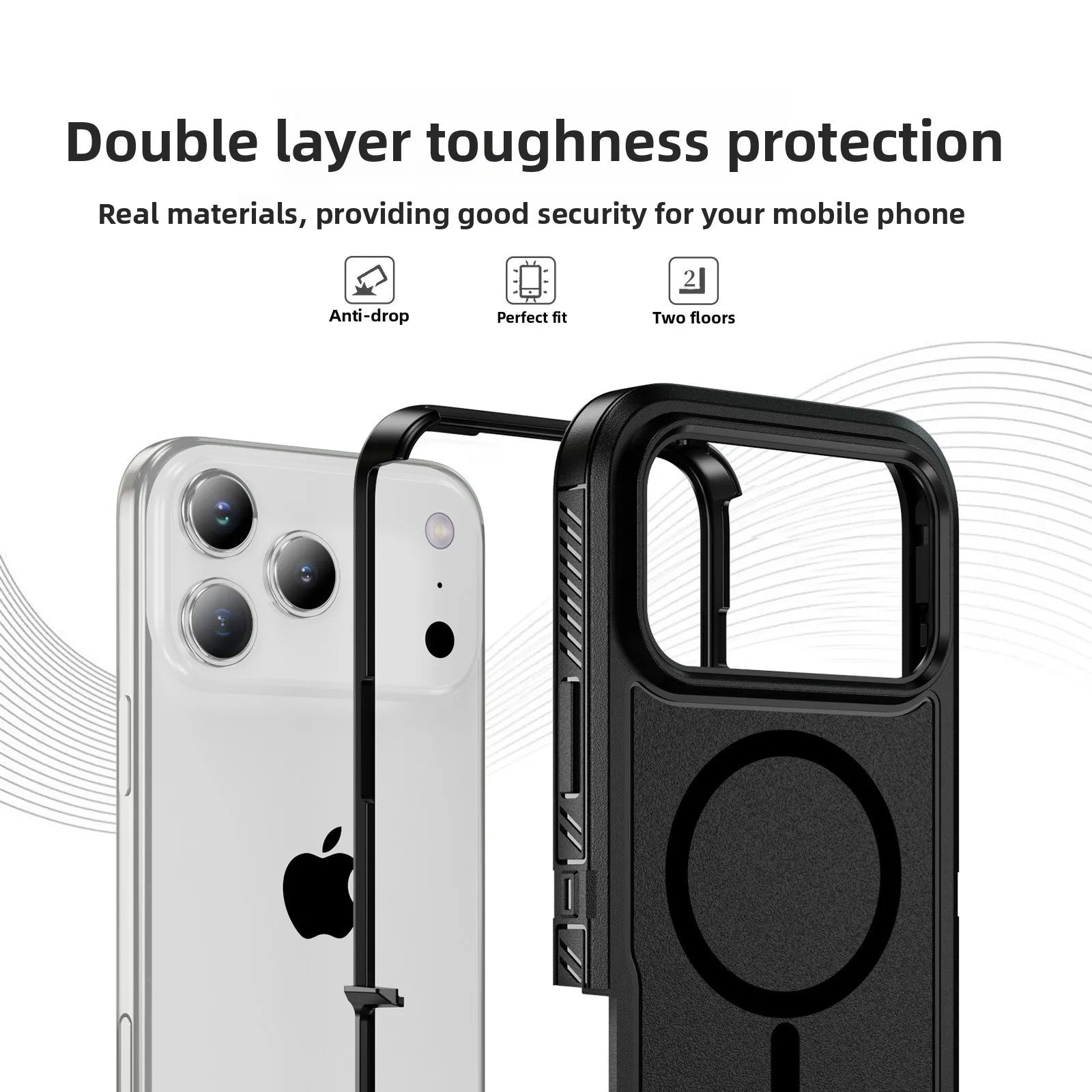 Rugged Clear Other Armor Box Phone Case For IPhone 17 Air 16 15 14 Plus 13 12