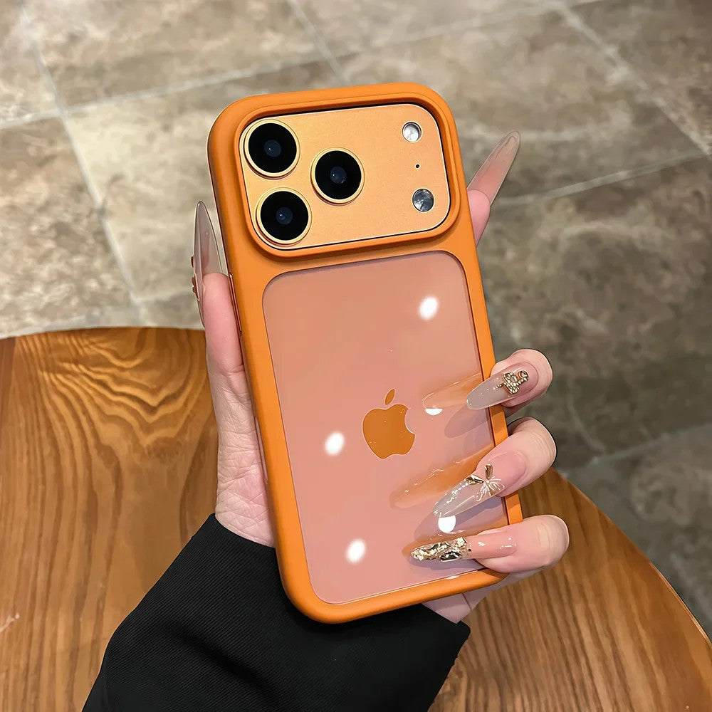 Premium Hybrid Case For iPhone 17 Pro Max Colored Bumper Hard PC Back Soft