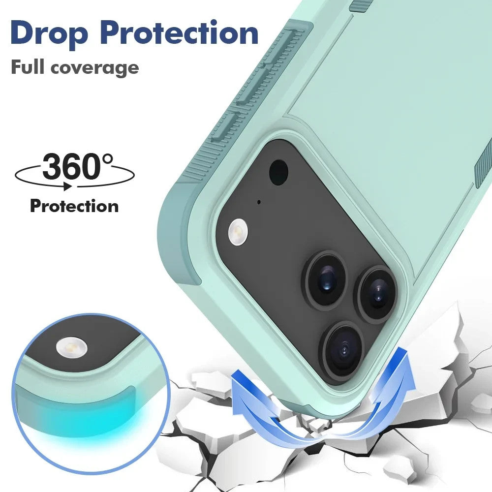 Military Rugged Ott-Box Shockproof Case For iPhone 17 Air 16E 15 14 Plus 13 12