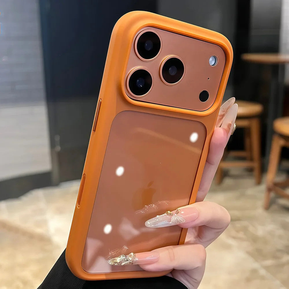 Premium Hybrid Case For iPhone 17 Pro Max Colored Bumper Hard PC Back Soft