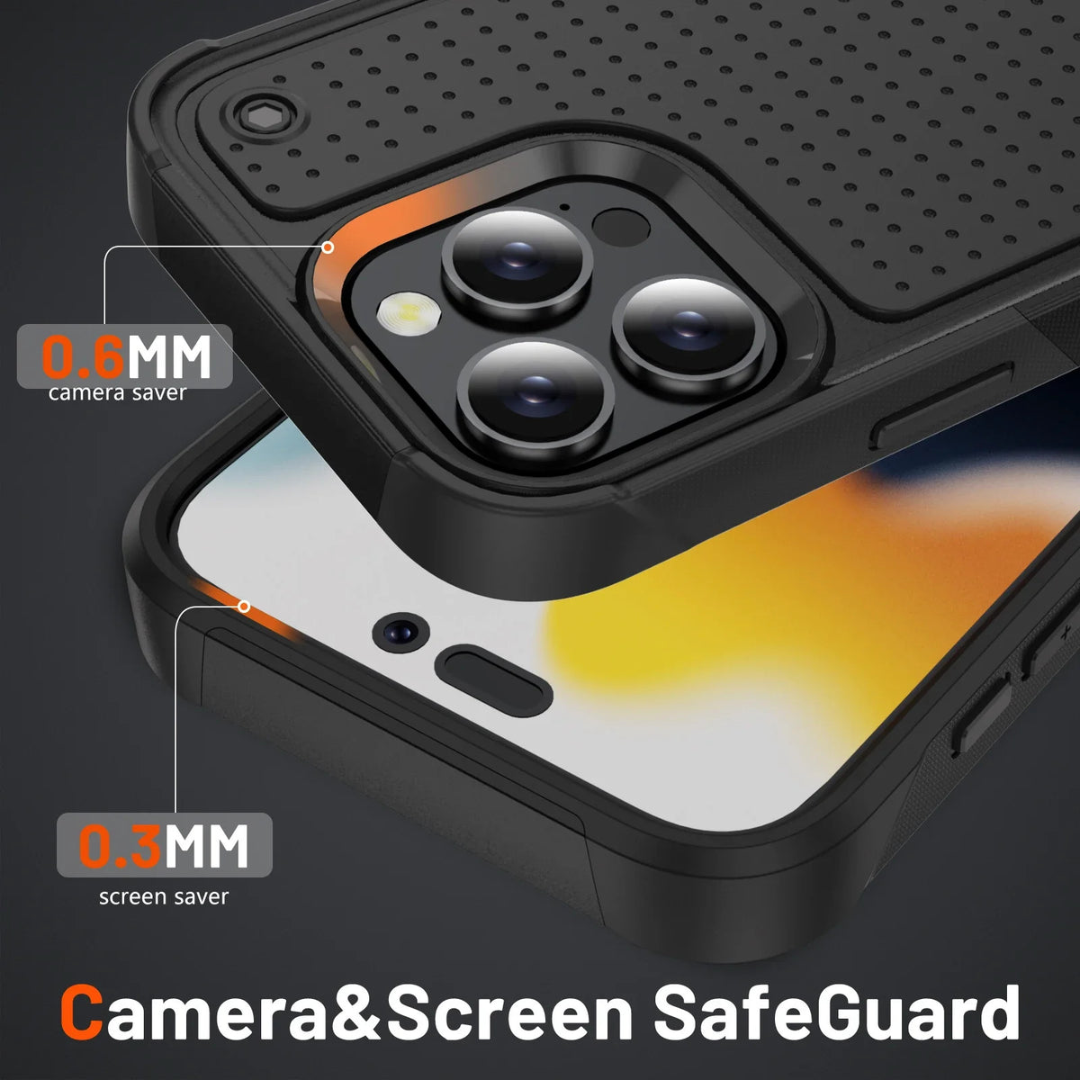 Hybrid Rugged Armor Shockproof Phone Case For iPhone 11 12 13 14 15 16 Pro Max