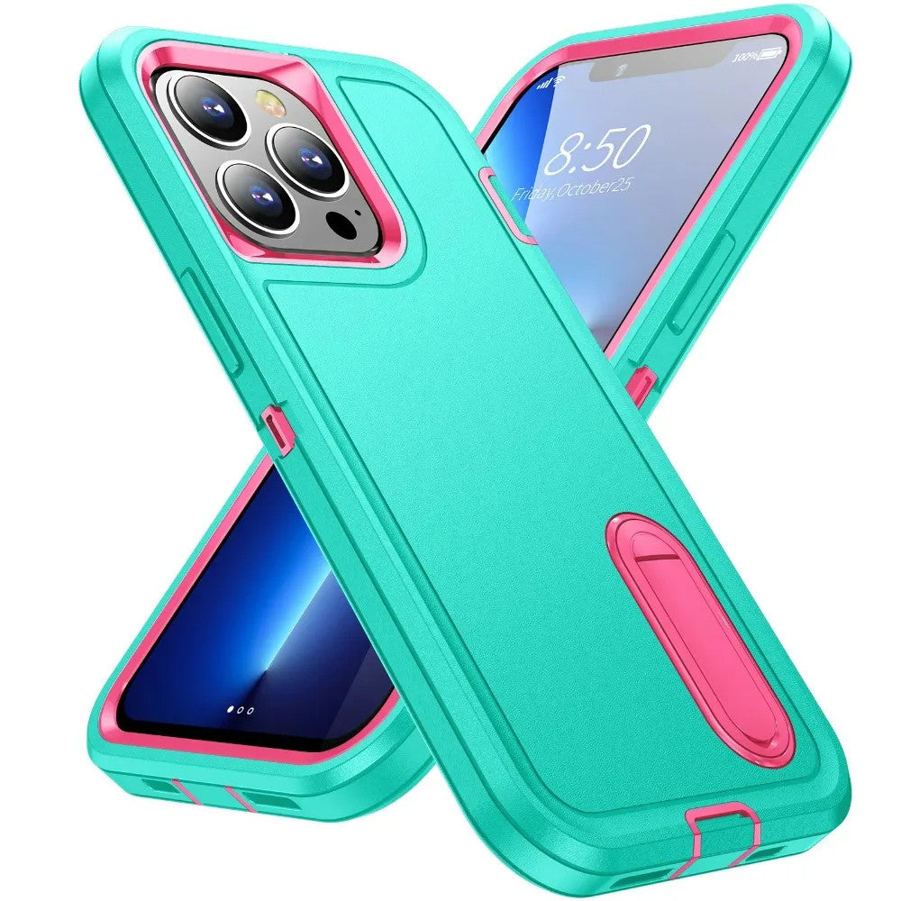 3IN1 Hybrid Military Anti-Shock Strong Phone Case For iPhone 17 Air 16 11 12 13