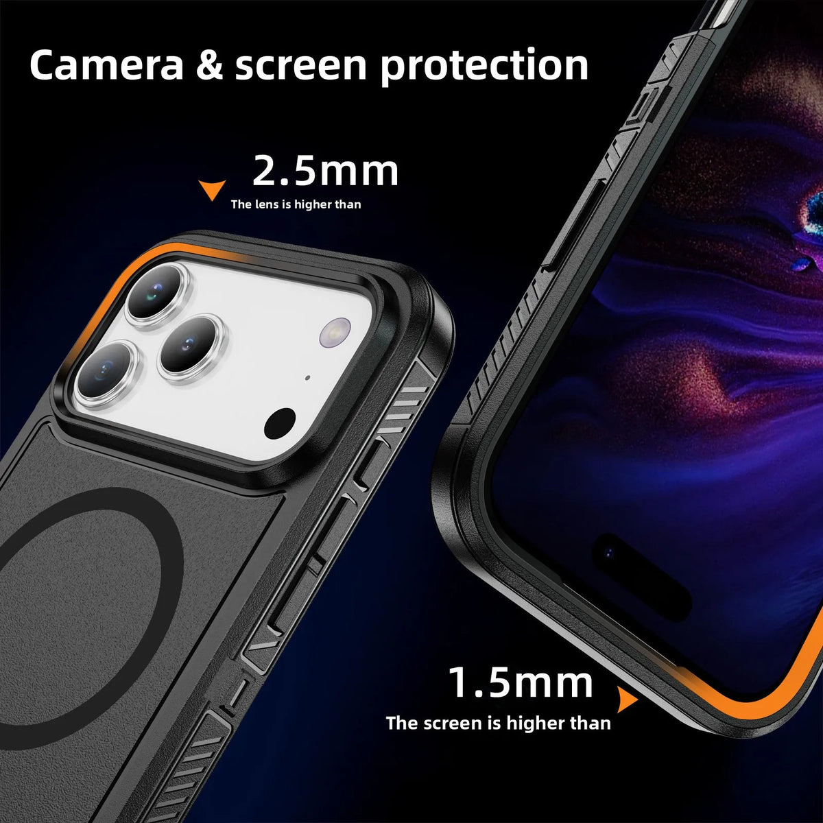 Rugged Clear Other Armor Box Phone Case For IPhone 17 Air 16 15 14 Plus 13 12