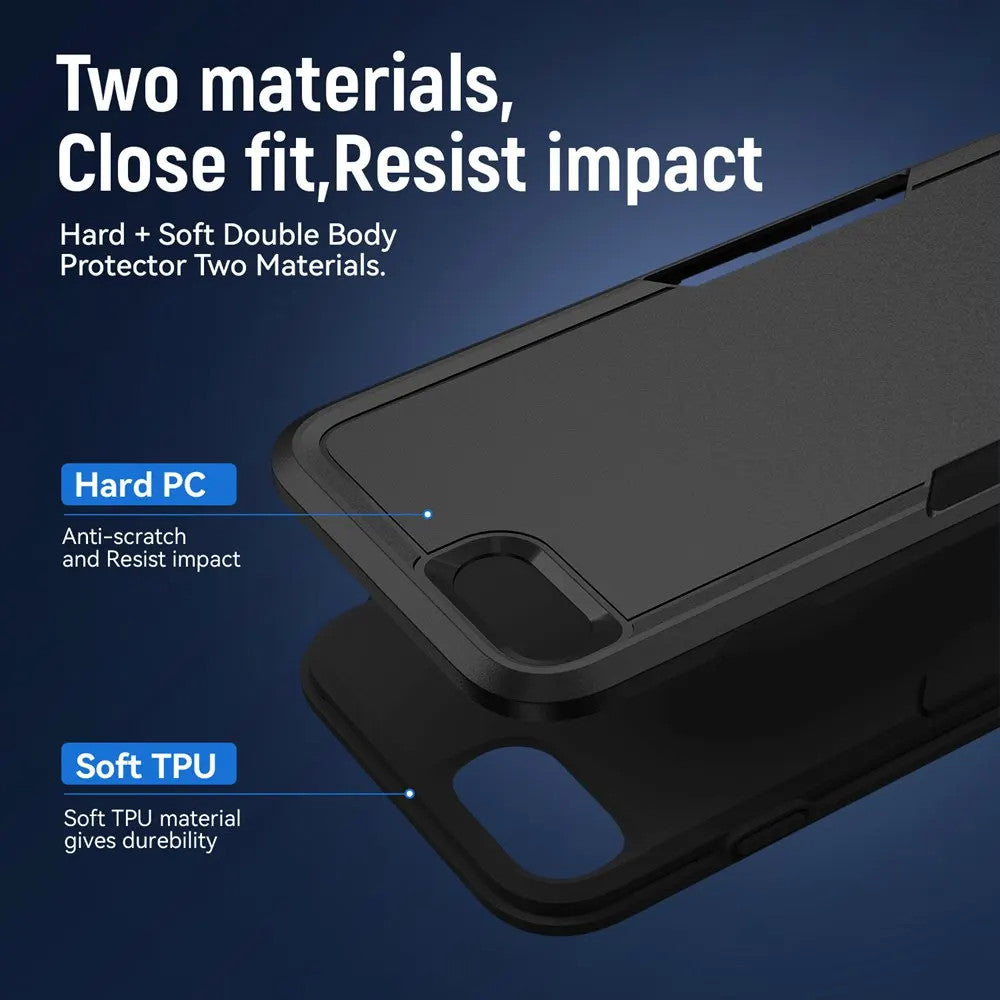 For iPhone SE 3 2022 Case Shockproof Hybrid Case Dual Layer Design Hard Cover