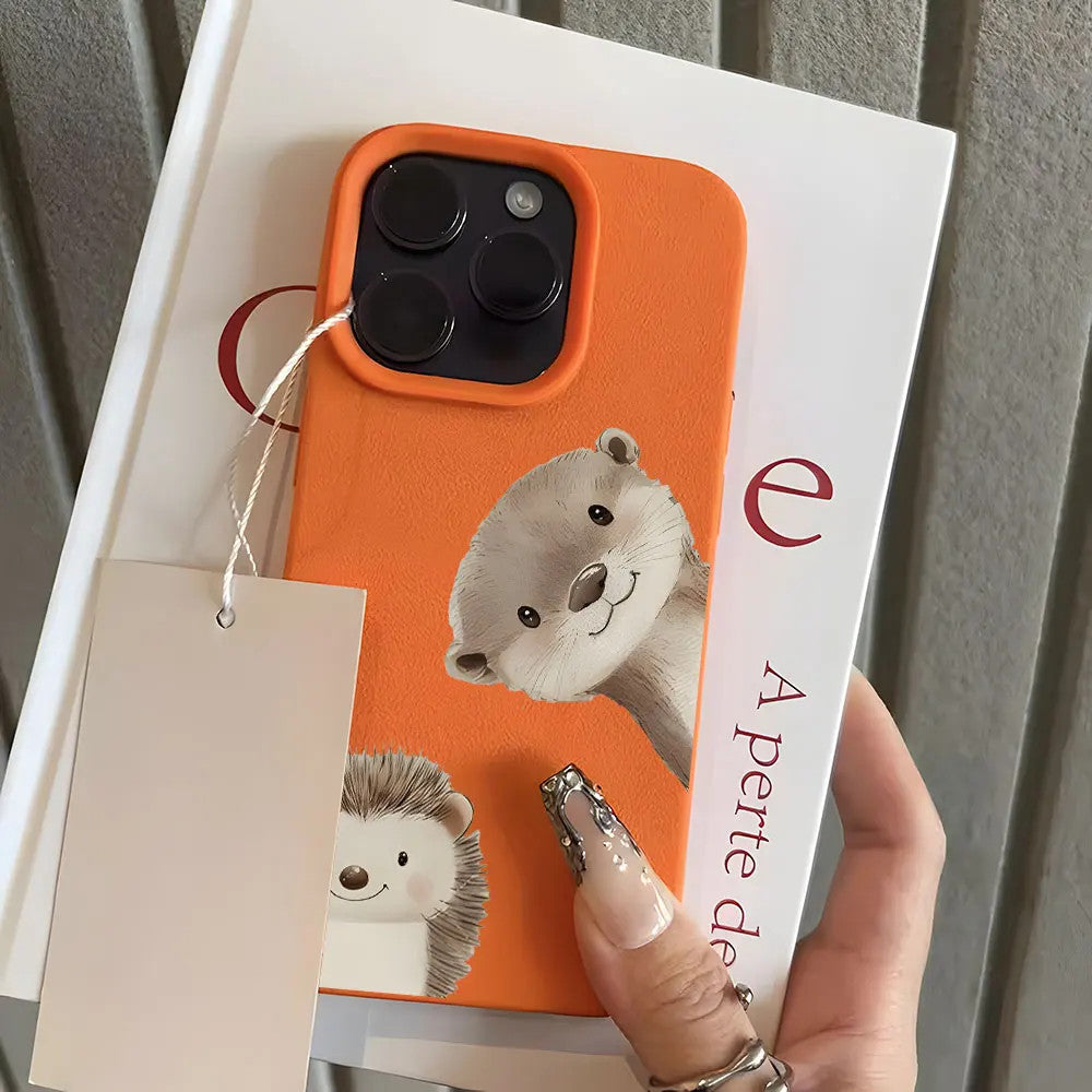Cute Hybrid And Hedgehog Phone Case For iPhone 17 16 15 14 13 12 11 Pro Max 14
