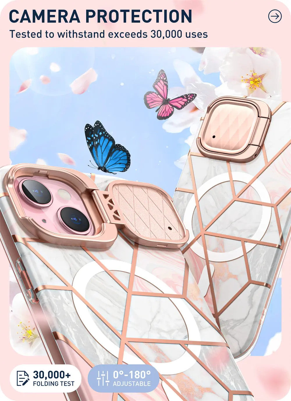 For iPhone 15/14/13 Case 6.1" I-BLASON Cosmo Mag Slim Stylish Full-Body