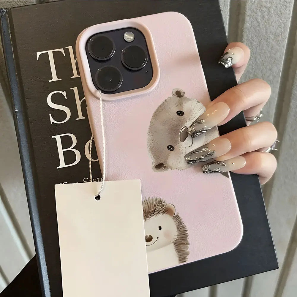 Cute Hybrid And Hedgehog Phone Case For iPhone 17 16 15 14 13 12 11 Pro Max 14