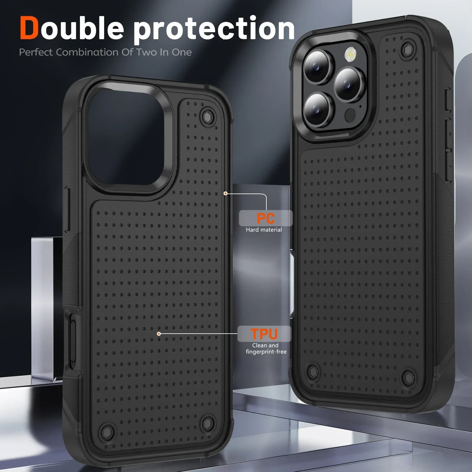 Hybrid Rugged Armor Shockproof Phone Case For iPhone 11 12 13 14 15 16 Pro Max