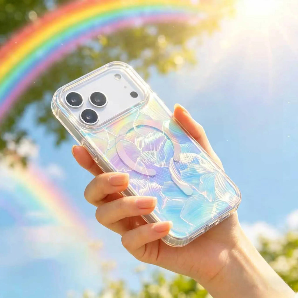 Laser Gradient For Magnetic Case For iPhone Air 17E 17 16 15 14 Pro Max Plus 13