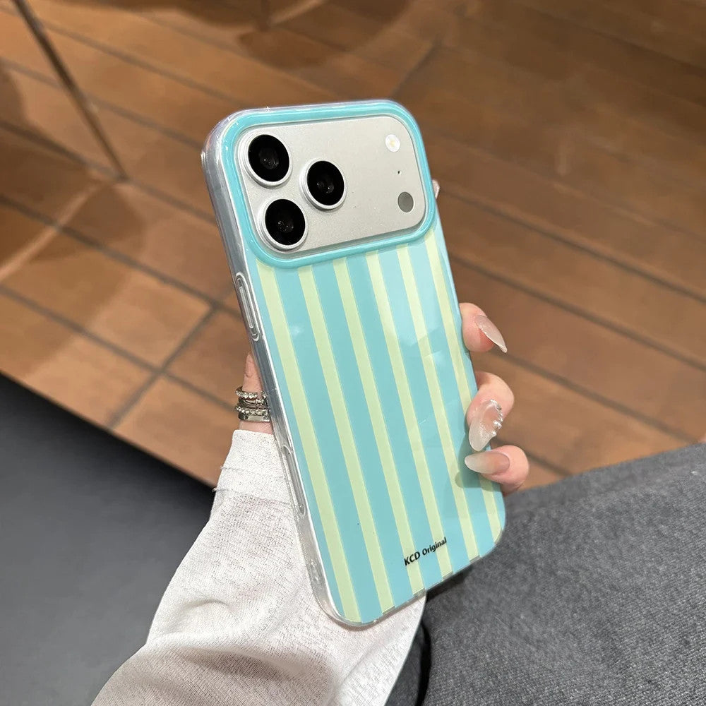 Canyd Color Blocking Striped Pattern Case For iPhone 17 16 15 14 Pro Max 13