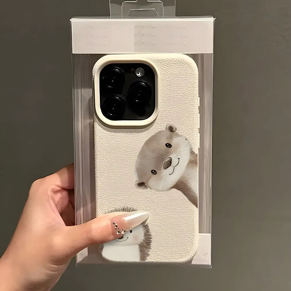 Cute Hybrid And Hedgehog Phone Case For iPhone 17 16 15 14 13 12 11 Pro Max 14