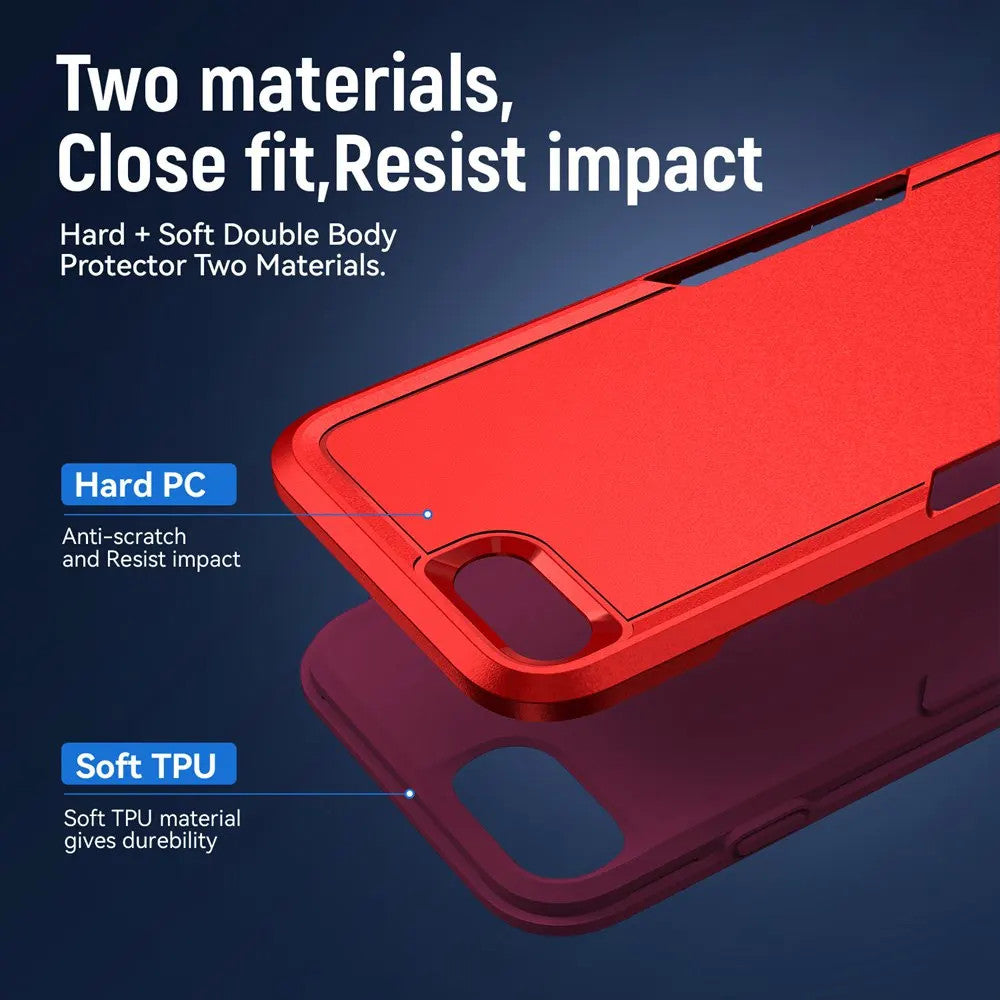 For iPhone SE 3 2022 Case Shockproof Hybrid Case Dual Layer Design Hard Cover