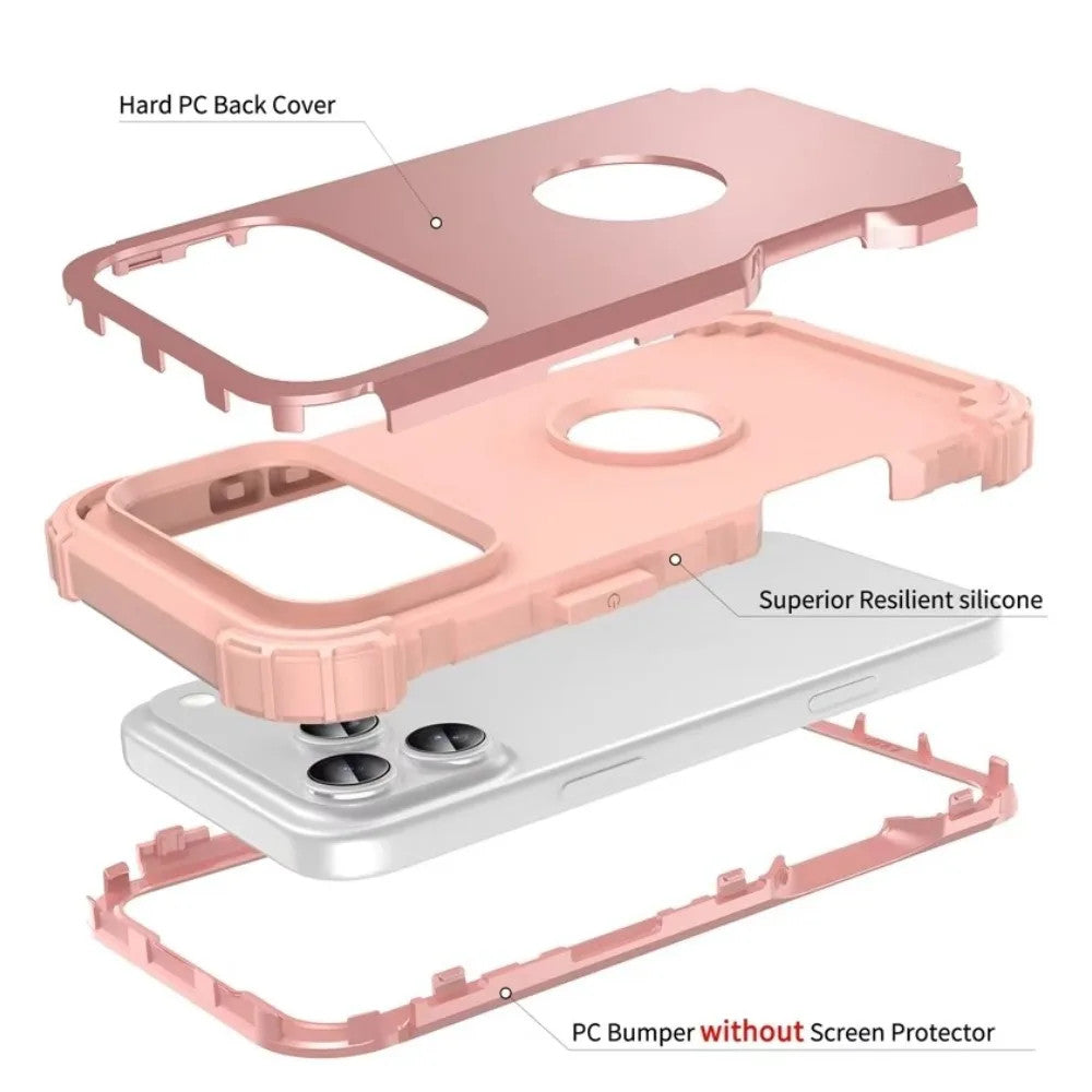 Heavy Duty Hybrid Armor Defender Phone Case For iPhone 17 16 15 14 13 Pro Max
