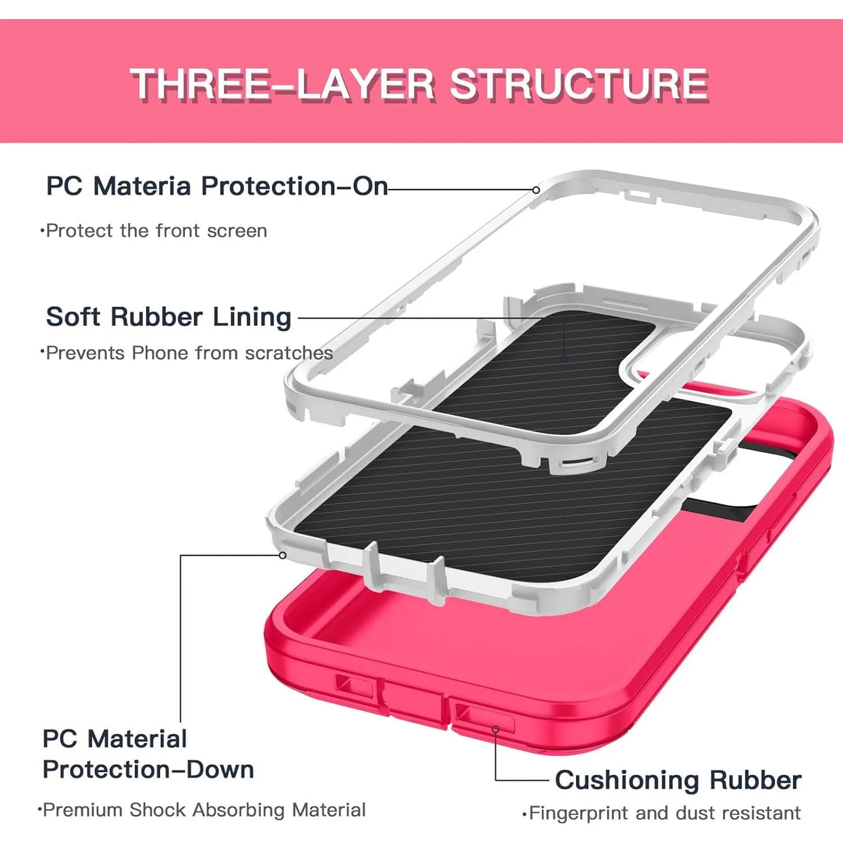 Hybrid Case Cover for iPhone 11 12 13 14 15 16 ProMax Shockproof Rugged