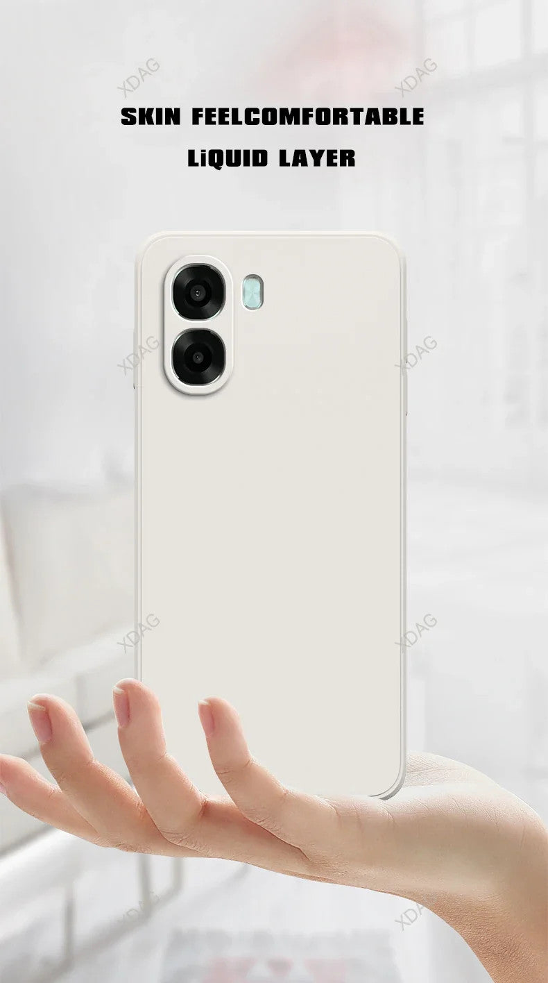 High Qualtiy Candy Phone Case for OPPO A6X 4G 5G Funda Square Liquid Silicone