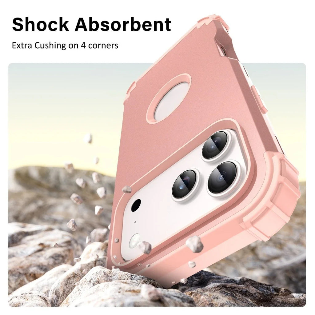 Heavy Duty Hybrid Armor Defender Phone Case For iPhone 17 16 15 14 13 Pro Max