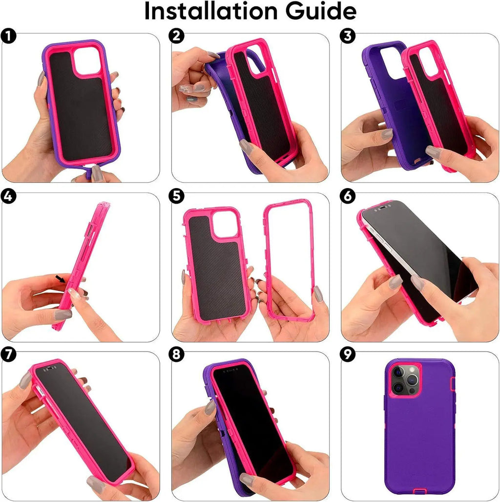 For Magnetic Strong Magnets 3-Layer Hybrid Case For iPhone 17 Pro Max 17e Air