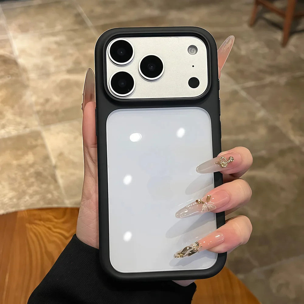 Premium Hybrid Case For iPhone 17 Pro Max Colored Bumper Hard PC Back Soft