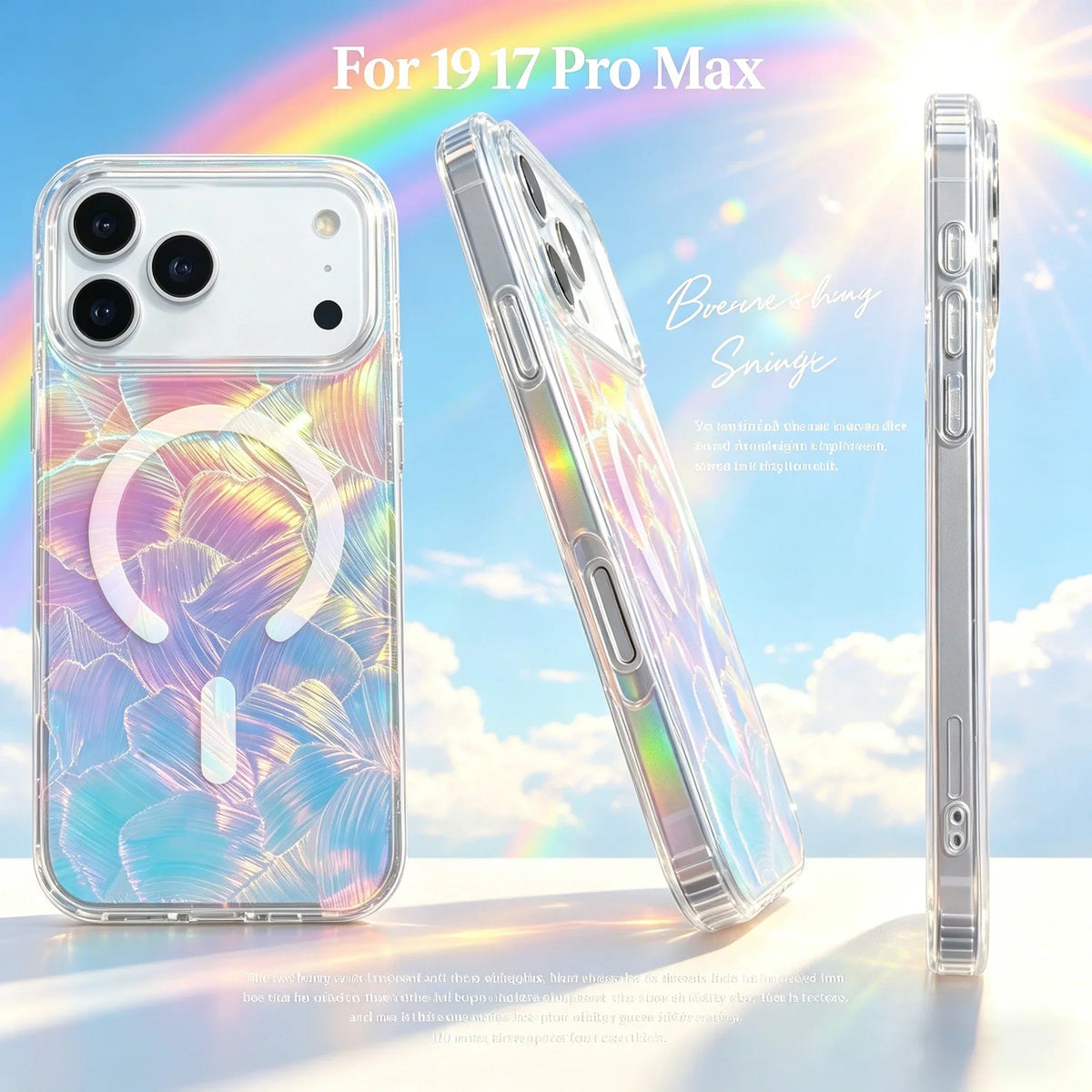 Laser Gradient For Magnetic Case For iPhone Air 17E 17 16 15 14 Pro Max Plus 13