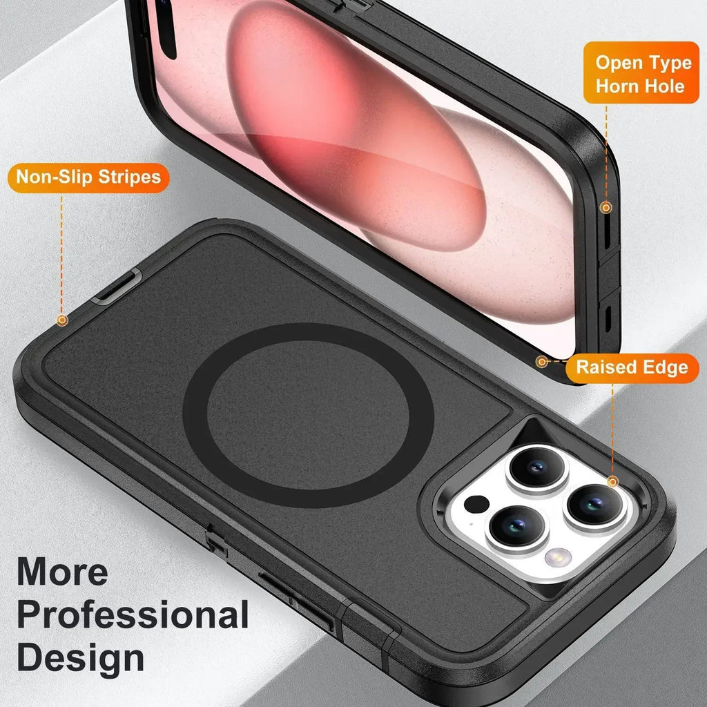 3in1 Hybrid Heavy Duty Armor Case For Iphone 16pro 16 15 14 Pro Max Plus For