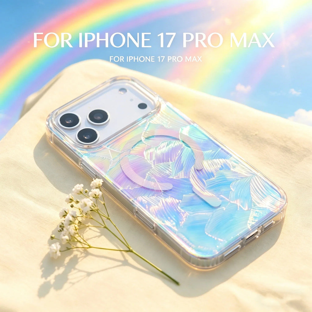 Laser Gradient For Magnetic Case For iPhone Air 17E 17 16 15 14 Pro Max Plus 13