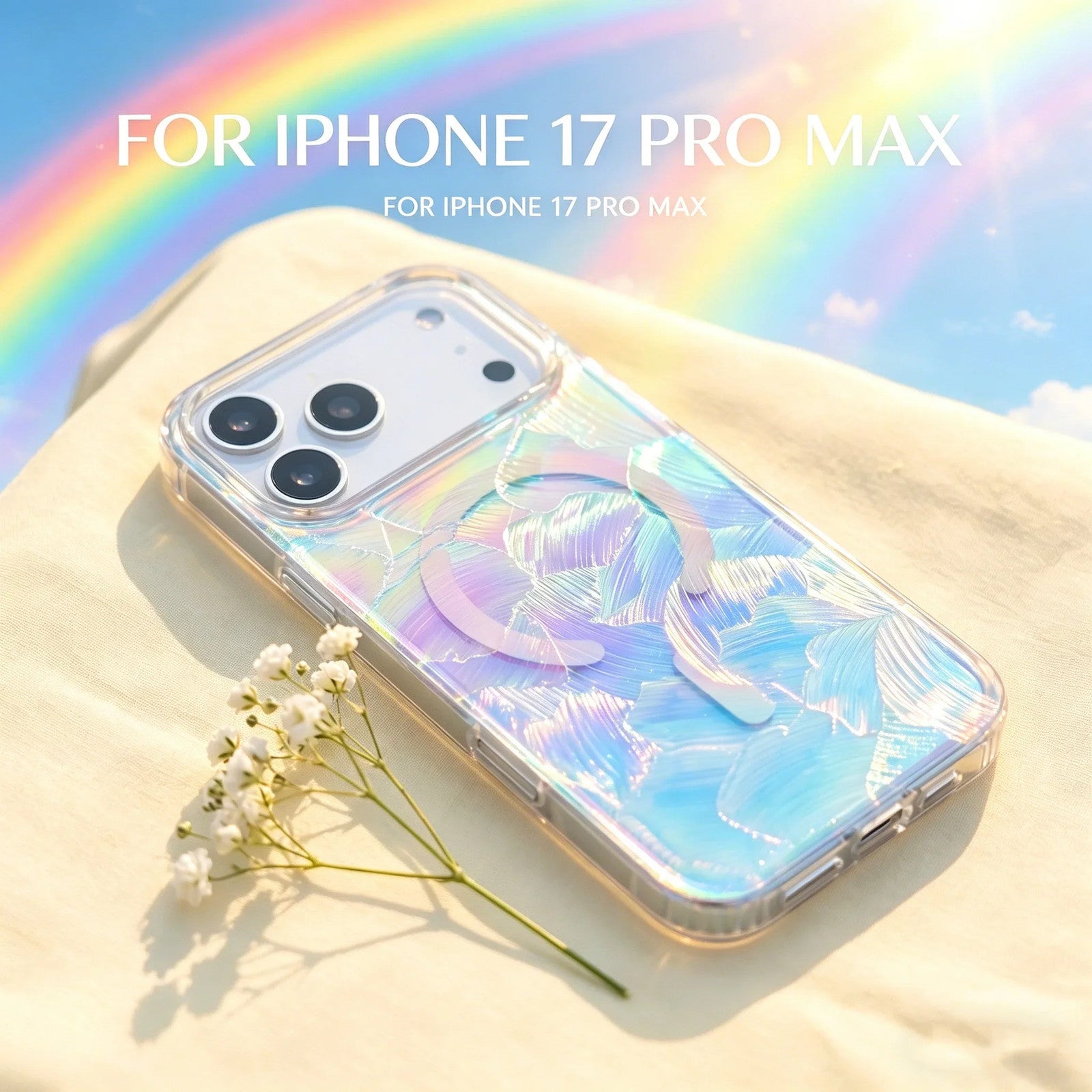 Laser Gradient For Magnetic Case For iPhone Air 17E 17 16 15 14 Pro Max Plus 13