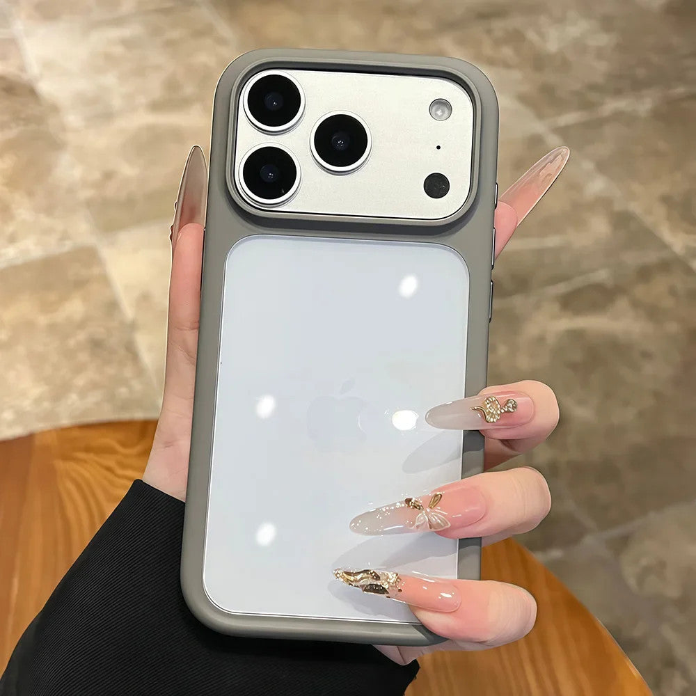 Premium Hybrid Case For iPhone 17 Pro Max Colored Bumper Hard PC Back Soft