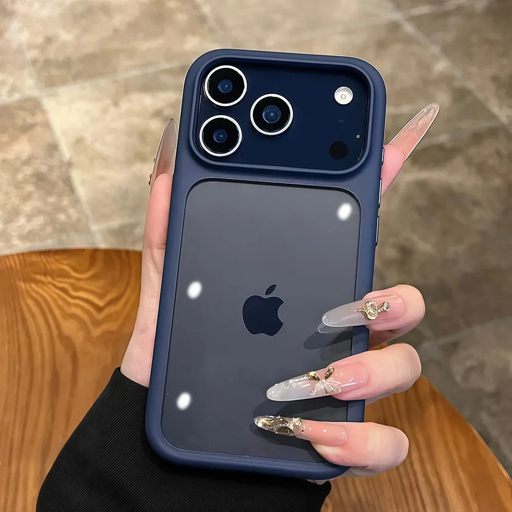 Premium Hybrid Case For iPhone 17 Pro Max Colored Bumper Hard PC Back Soft