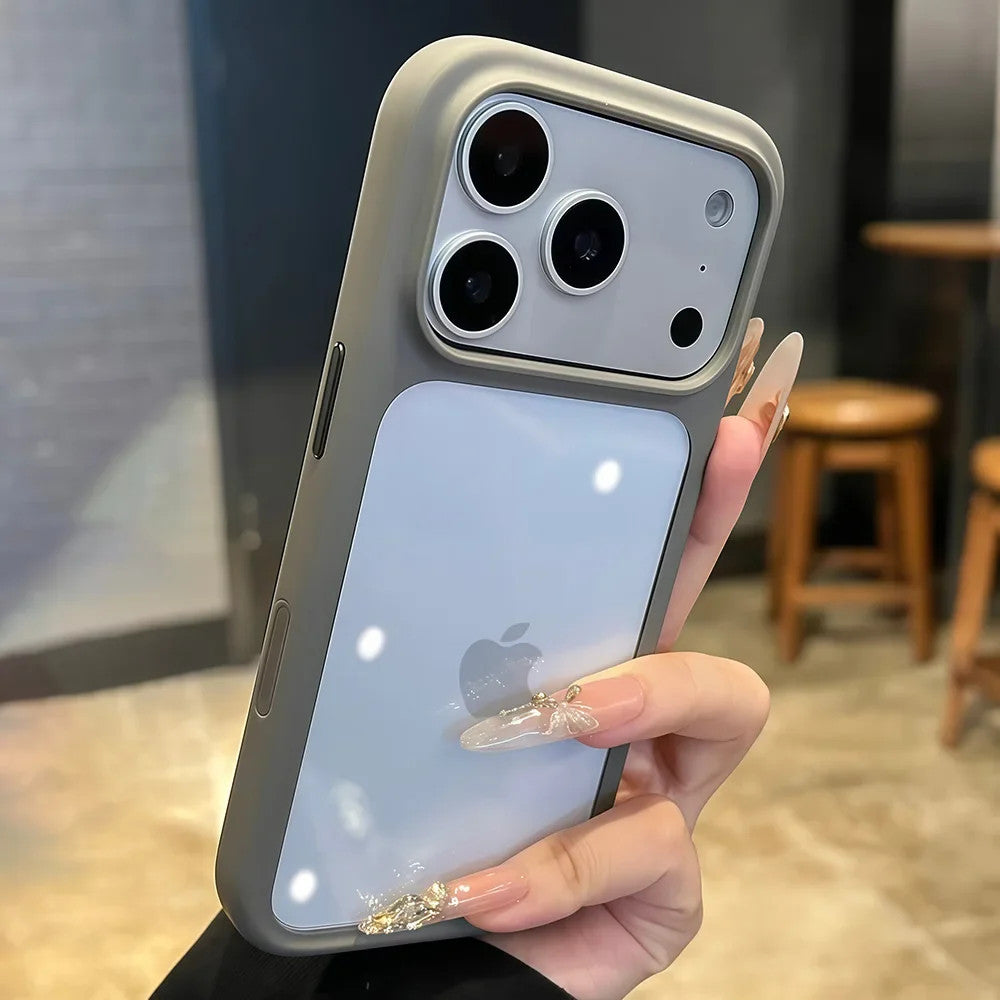 Premium Hybrid Case For iPhone 17 Pro Max Colored Bumper Hard PC Back Soft