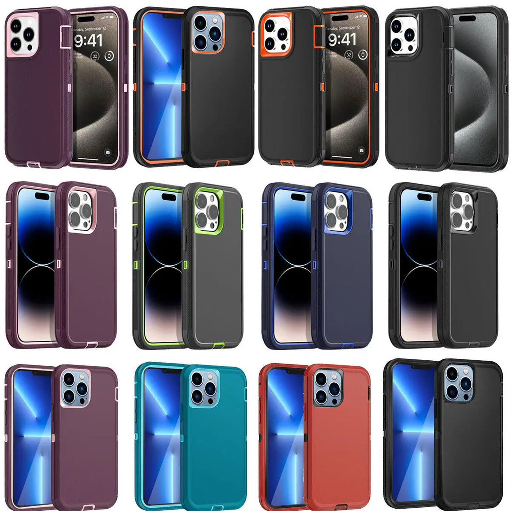 Hybrid Case Cover for iPhone 11 12 13 14 15 16 ProMax Shockproof Rugged