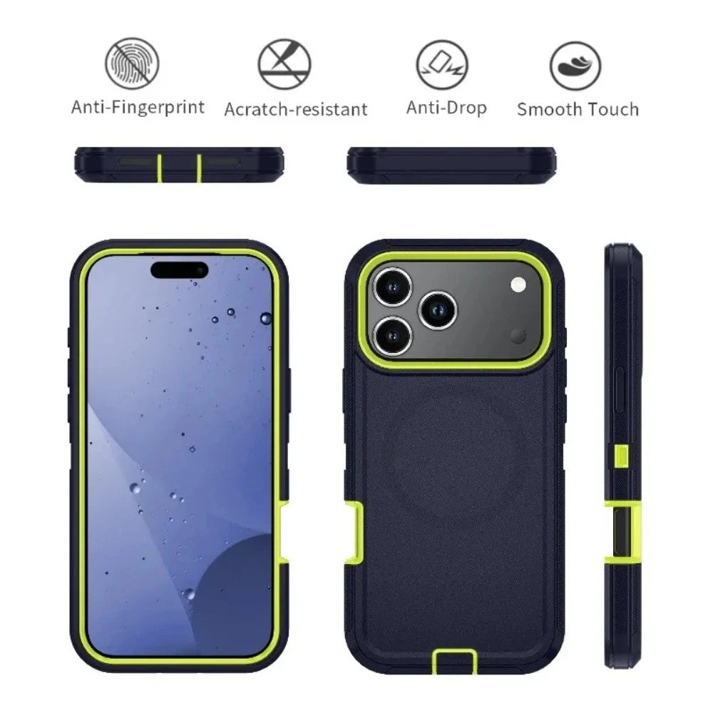 Hybrid OTT Armor Protection Magnetic Case For iPhone Air 17 16 15 14 Plus 13 12