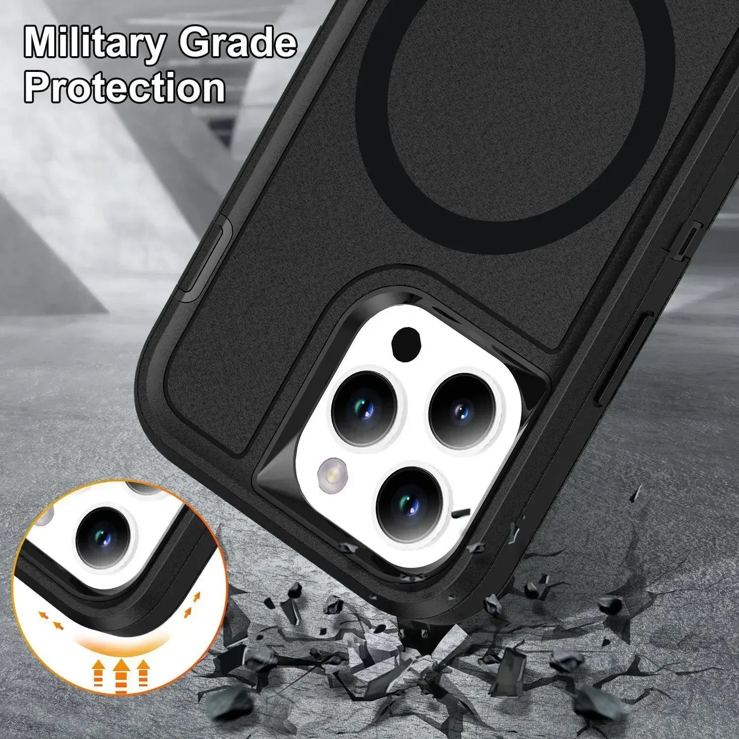 3in1 Hybrid Heavy Duty Armor Case For Iphone 16pro 16 15 14 Pro Max Plus For