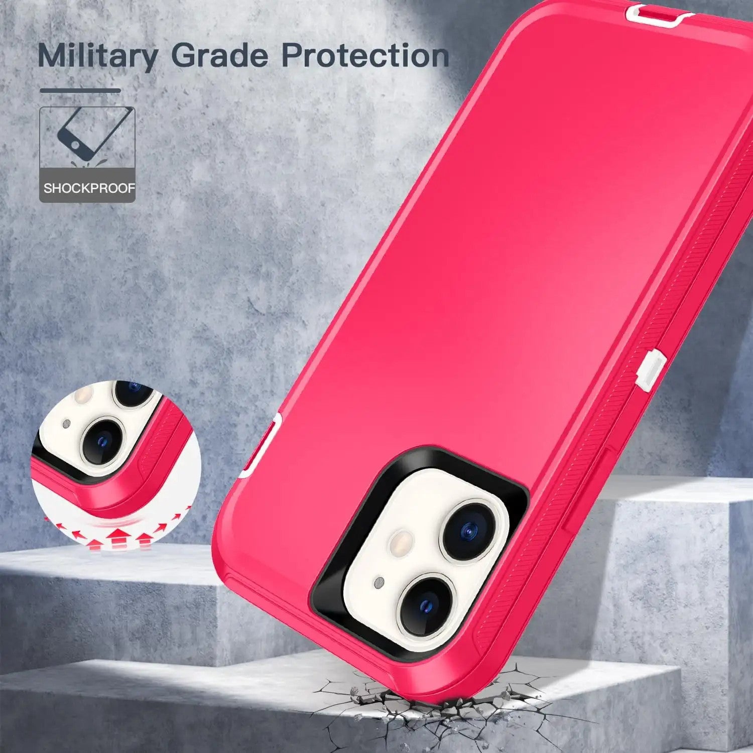 Hybrid Case Cover for iPhone 11 12 13 14 15 16 ProMax Shockproof Rugged