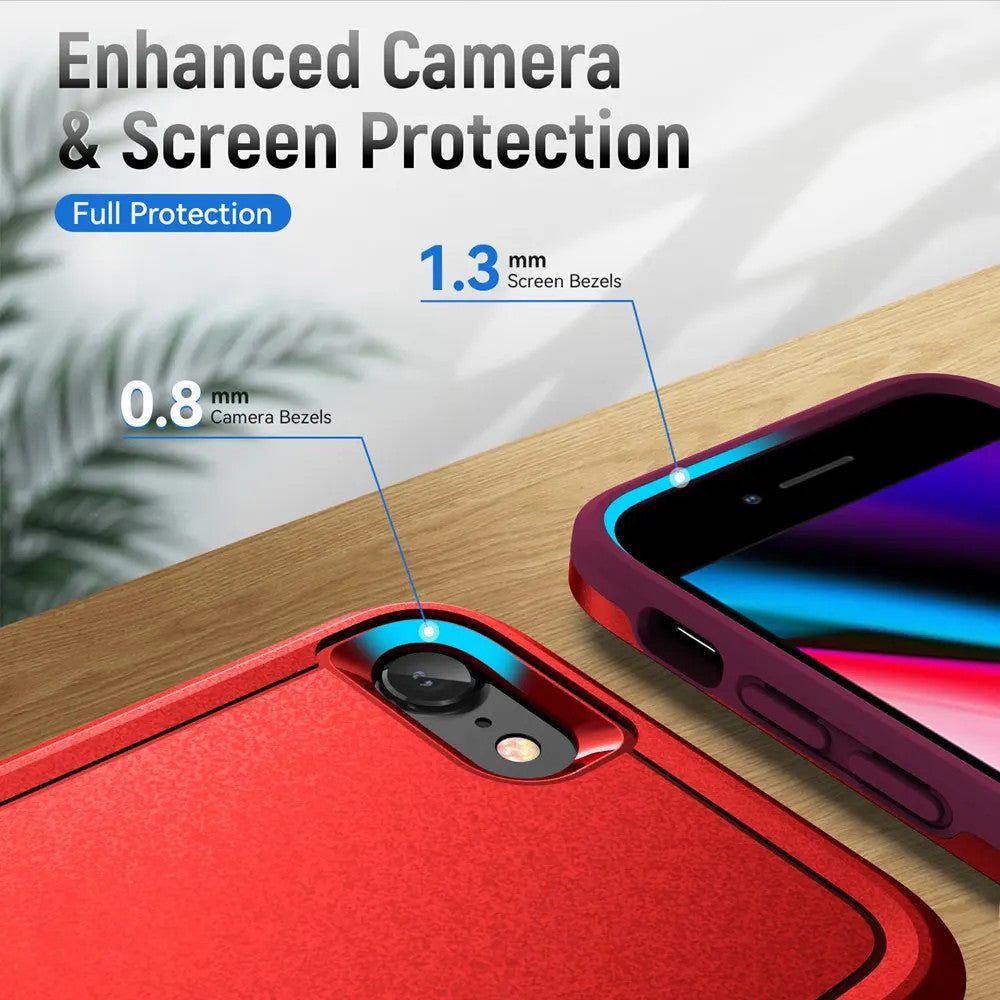 For iPhone SE 3 2022 Case Shockproof Hybrid Case Dual Layer Design Hard Cover
