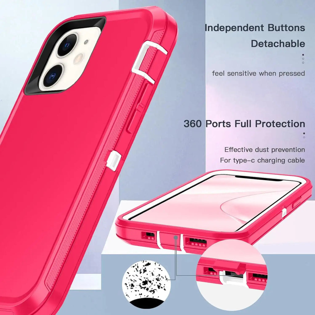 Hybrid Case Cover for iPhone 11 12 13 14 15 16 ProMax Shockproof Rugged