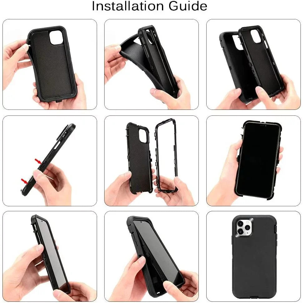 3 IN1 For iPhone 17 Air 16E 15 16 14 Plus 12 13 MINI 14 15 16 Pro Max Heavy