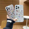 3D Comic  Campus Daily Learning Crayon   Holder Cartoon Phone Case For iPhone